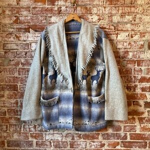 Vintage deer fleece blazer